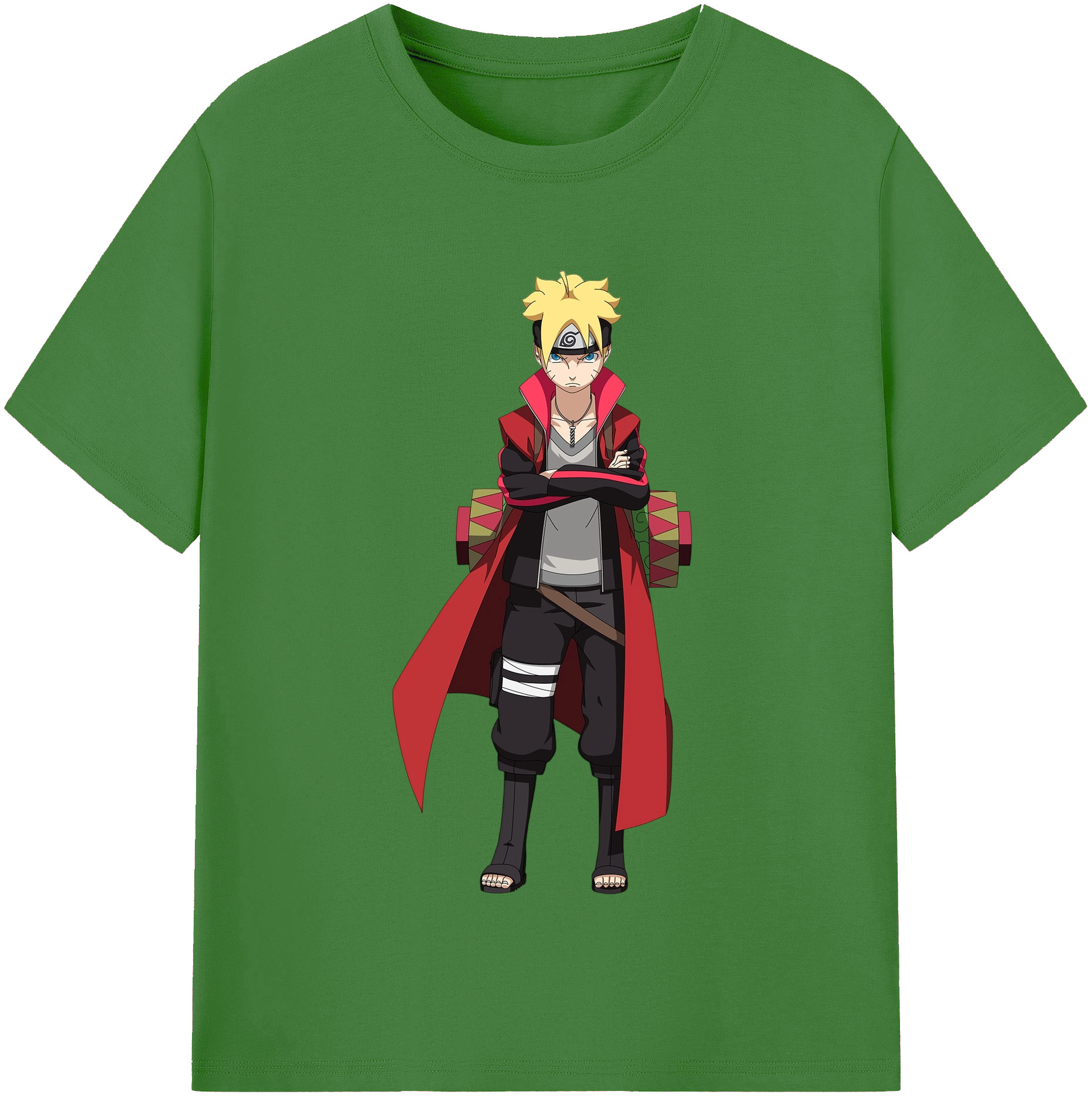 （画像用） NARUTO -ナルト- うずまき ボルト Uzumaki Boruto レディースカジュアルプリントTシャツ（綿100％）